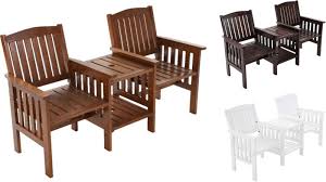 Wooden outdoor furniture near me. Buy Gardeon Wooden Garden Loveseat Chair And Table Harvey Norman Au