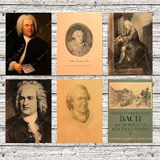 His music is notable for its intellectual rigor and emotional expres. Johann Sebastian Bach German Musician Canvas Painting Vintage Wall Pictures Kraft Poster Coated Wall Stickers Home Decor Gift Painting Calligraphy Aliexpress