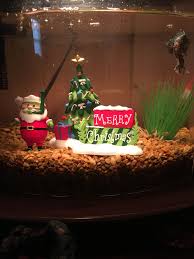 Aquarium ornaments aquarium decorations man standing aquariums fish tank bridge japan vintage christmas ornaments. I Found Christmas Decorations For Greyson S Fish Tank At Petsmart Fish Tank Decorations Fish Tank Themes Fish Tank