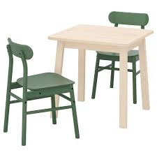 Norraker Ronninge Table And 2 Chairs Birch Green Ikea Chair Small Dining Table Set 2 Seater Dining Table
