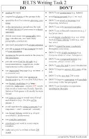 Ielts Writing Dos And Don Ts Of Task 2 Teflreflections