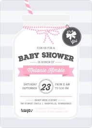 Choose your template, write your. Cute Pink Mason Jar Baby Shower Invitation Girl Baby Shower Invitations