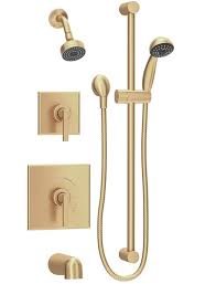 Two and three handle tub/shower valves are available in 6, 8 and 11 centers. Symmons Duro Brushed Bronze 2 Handle Bathtub And Shower Faucet With Valve In The Shower Faucets Department At Lowes Com