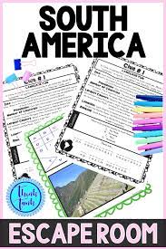 South America Escape Room Continents And Geography No Prep Print Go Think Tank Teacher Escape Room History Teachers Think Tank