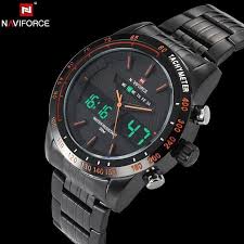 Stainless Steel Quartz Watch Men Digital Led Clock