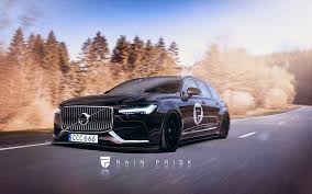 Hd Wallpaper Volvo Concept Cars Rain Prisk Digital Art Volvo V90 Artwork Wallpaper Flare
