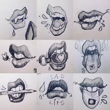 Instagram Photo By Fuki Fukari Mar 7 2016 At 5 53pm Utc Mouth Drawing Art Sketches Art