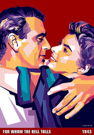 Gary Cooper and Ingrid Bergman by Retro Movie Posters
