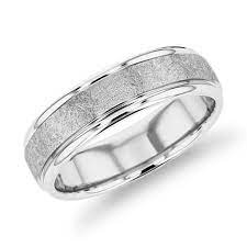Ice Textured Inlay Wedding Band In 14k White Gold 6mm Blue Nile Mens Wedding Bands White Gold Mens Diamond Wedding Bands White Gold Wedding Rings