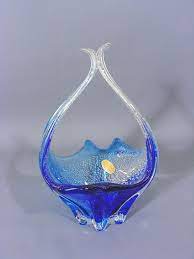 Murano Campanella Freeform Art Glass Basket Art Glass Glass Etsy Glass Art Vintage Art Glass Vintage Glassware