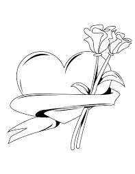 Get free downloading coloring pages of heart for your kids and adults. Heart And Roses Coloring Page Free Printable Coloring Pages For Kids