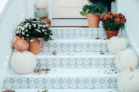 The front porch ideas found here will help make the most out of your new or remodeled porch. Fall Front Porch And Tile Front Steps Nesting With Grace