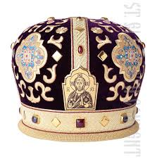 Zsh M 13 2 Mitre With Byzantine Cross Embroidery Liturgical Colours Byzantine Embroidery Workshop