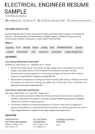 The electrical engineering cv sample gives a precise idea of what exactly the cv would look like for the electrical engineers. Electrical Engineer Resume Example Writing Tips Resume Genius