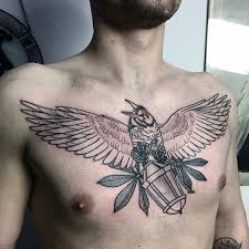 Birds tattoo on chest by zlata kolomoyskaya. Bird Chest Tattoo Tattooimages Biz