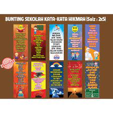 Semua orang berkata, ikuti dan turuti kata hatimu. Set Bunting Kata Kata Hikmah Motivasi Sekolah Ready Design 10pcs Shopee Malaysia