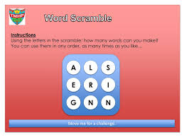 How many words are in 1 minute speech? Ppt Word Scramble Powerpoint Presentation Free Download Id 2785857