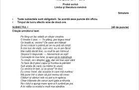 Subiect barem sursa subiecte2019 edu ro jitaru ionel blog simulare bacalaureat 2019 clasa a 11 a. Subiecte Simulare Evaluare NaÈionalÄ Avem Subiectele Limba RomanÄ A Vii A Antena 1