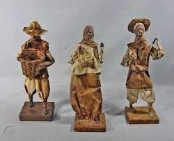 Vintage mexican folk art paper mache figures. Mexican Folk Art Paper Mache Figures Dolls 173773749