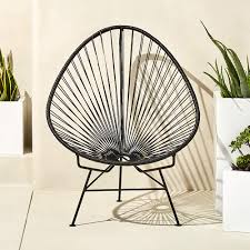 Slide wow bench orange sale. Acapulco Black Egg Outdoor Chair Reviews Cb2