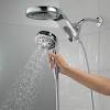 If winterizing hand shower, blow water out of showerhead with air. 1