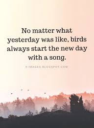 No Matter What Yesterday Was Like Birds Always Start The New Day With A Song Inspirational Quotes Quotes New Day Quotes Singing Quotes Start Quotes