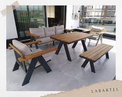 labartel aluminyum oturma grubu mobilya home deco dis mekan mobilyalari