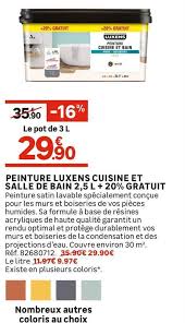 Test de la peinture luxens, peinture carrelage, meuble, mur, salle de bain. Promo Peinture Cuisine Et Salle De Bain 2 5 L 20 Gratuit Chez Leroy Merlin
