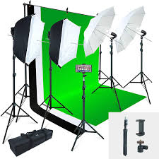 Amazon Com Linco Lincostore Photo Video Studio Light Kit Am169 Including 3 Color Backdrops Black White Green Background Screen Camera Photo