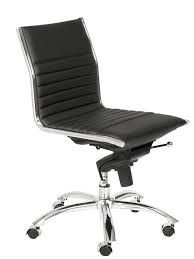 Dirk Modern Low Back Armless Black Office Chair Office Chair Leather Office Chair Chair