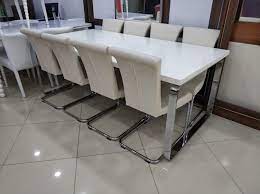 Evlerde tarz ve uyumun adresi doğtaş'ın. Beyaz Yemek Masasi 8 Sandalye 2