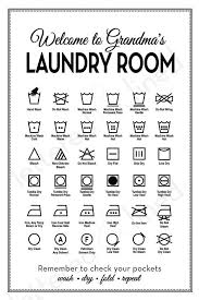 Customizable Laundry Symbols Print By Letteredandlined On
