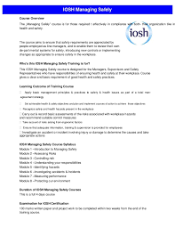 Nebosh Igc Course Iosh Adoshem Syllabus And Application Form Smar