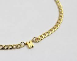 Revere men's 9ct gold plated st. Men Initial Necklace Etsy