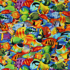 Tropical fish ocean sea life fabric, 100% cotton, robert kaufman, sealife cobalt blue, sewing fabric cozyhomeartgift 5 out of 5 stars (2,054) $ 8.95. Tropical Fish Fabric