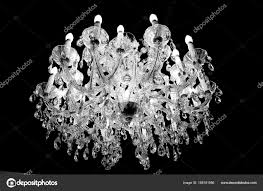 Kristall Oder Glas Kronleuchter Der Decke Mit Lichtern Und