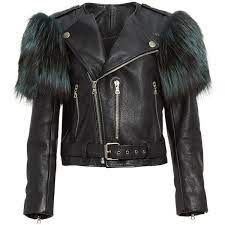 Women S Marc Jacobs Leather Moto Jacket With Genuine Fox Fur Trim 4 800 Liked On Polyvore Fe Marc Jacobs Leather Zipped Leather Jacket Real Leather Jacket