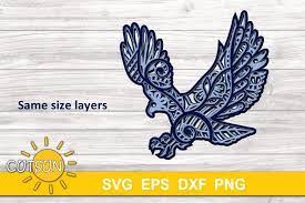 Download 3d Layered Eagle Mandala Svg 5 Layers 605027 Cut Files Design Bundles