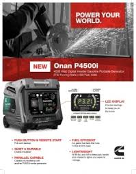 Huge selection of tow behind generators. Cummins Onan P4500i Portable Generator Free Shipping Backup Power Solutions
