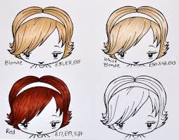 Rendering A Variety Hair Colors Cards Coloring