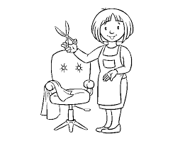 Enjoy coloring this hair salon coloring page for free. Stylist Hairdresser Coloring Page Coloringcrew Com