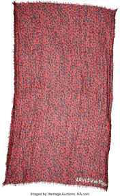 Bnib louis vuitton volez, voguez, voyagez lv wool cashmere scarf | very rare. Louis Vuitton Red Black Leopard Print Cashmere Scarf Luxury Lot 56850 Heritage Auctions