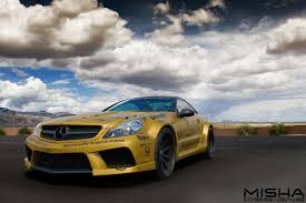 mercedes sl wide body kit on gold sl55 amg misha designs photo 5036 mercedes sl custom mercedes mercedes