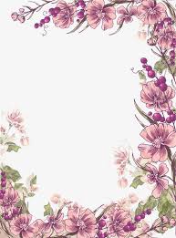 Ink Purple Flowers Border Background Hand Painted Ink Purple Png Image Purple Flowers Wallpaper Flower Background Wallpaper Flower Border