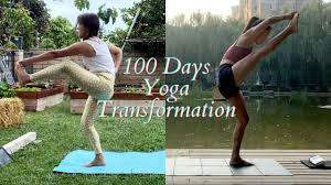 100 Days Of Yoga Transformation Comparisons Of Before And After Youtube
