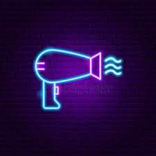 Hairdryer Neon Sign Stock Vector Sponsored Neon Hairdryer Sign Vector Ad Sinal De Neon Papel De Parede Neon Logotipo De Loja