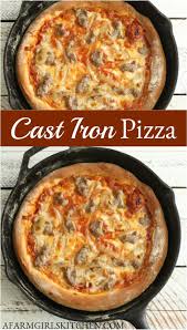 Best Homemade Pizza In Cast Iron Easy Pizza Dough Recipe Recipes Homemade Pizza Cooking
