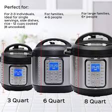 Easily Choose The Right Size For You Amazon Com Instant Pot Duo Plus 8 Qt 9 In 1 Multi Use Programmable Pressure Cooker Instant Pot Rice Cooker Yogurt Maker