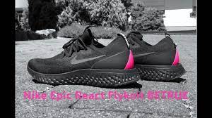 A great pair of trainers for everyday use or for your running goals. Nike Epic React Flyknit Betrue Black Black Pink Blast Unboxing On Feet Running Shoes 4k Youtube