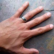 The Titan Ring Silver Rings For Men Silver Rings Modern Mens Wedding Bands